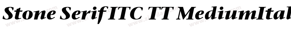 Stone Serif ITC TT MediumItalic字体转换